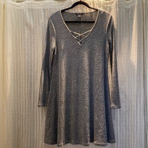 New Look grey long sleeved dress, Size 12